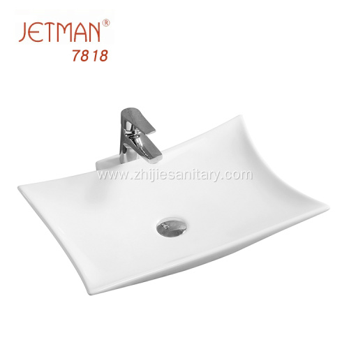 square ceramic bathroom vanity art basin